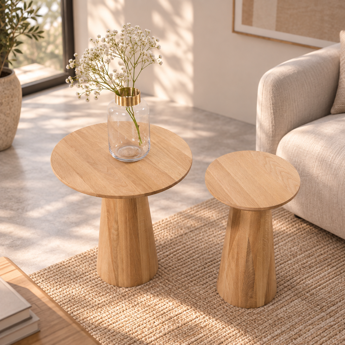 Mesa de centro de madera maciza de Roble Flux | VESKOR