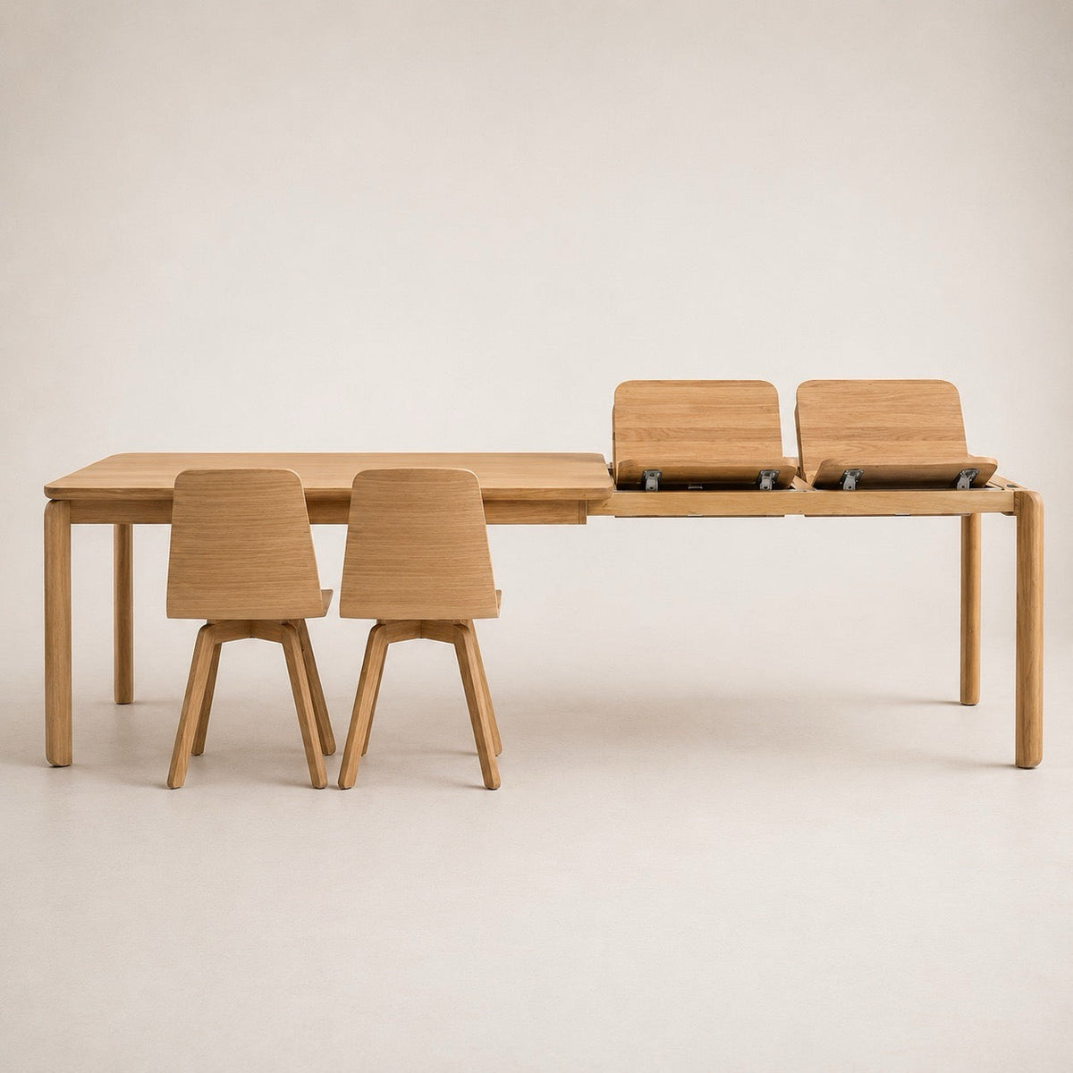 Mesa de comedor extensible madera maciza de roble GOLF | VESKOR
