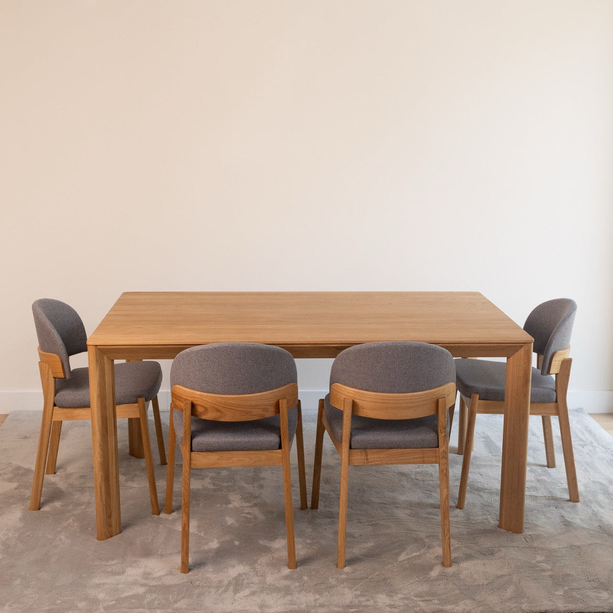 Mesa de comedor fija madera maciza de roble DITA | VESKOR