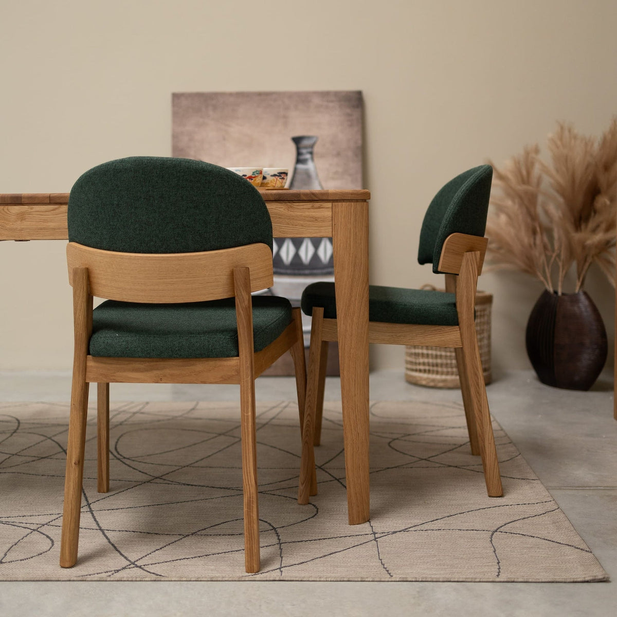 Pack de 2 o 4 sillas de madera maciza de roble Astrid | VESKOR