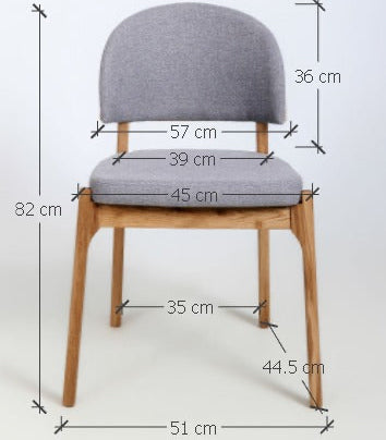 Pack de 2 o 4 sillas de madera maciza de roble Astrid | VESKOR