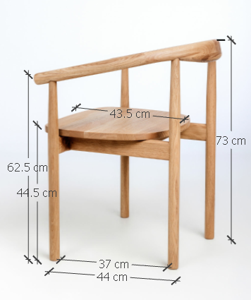 Pack de 2 o 4 sillas de madera maciza de roble Lea | VESKOR