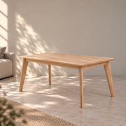 Mesa de comedor fija de madera maciza de haya KAMBIO | VESKOR