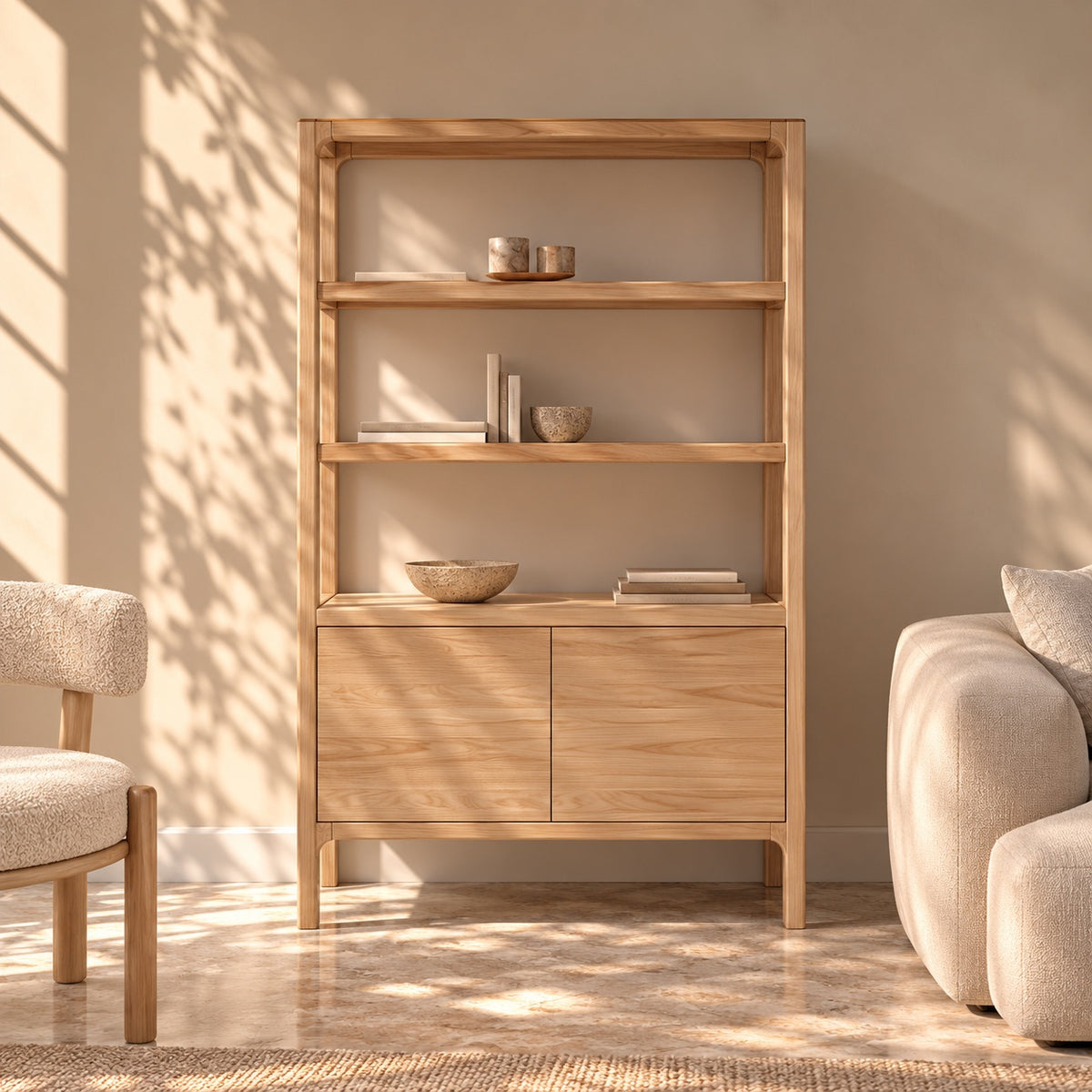 Librería de madera maciza de haya CREATIV | VESKOR