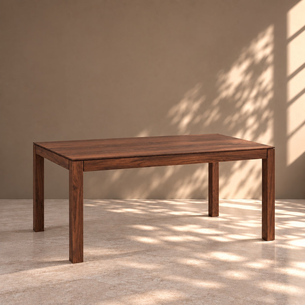 Mesa de comedor de madera maciza de Nogal fija Verdi | VESKOR