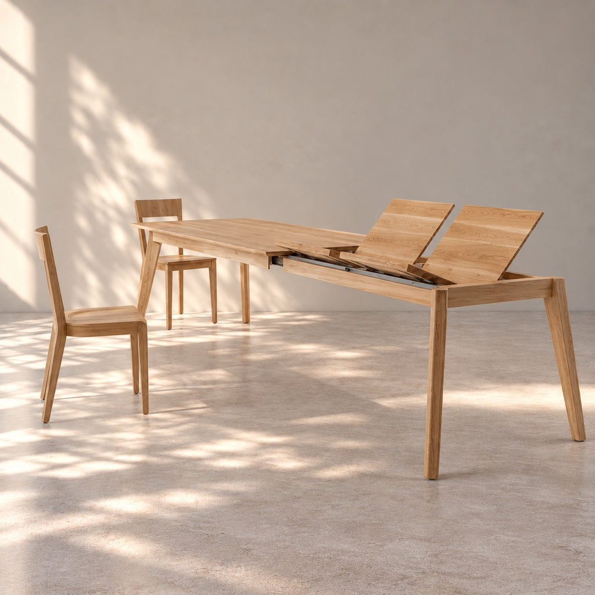 Mesa de comedor extensible madera maciza de roble PREMIER | VESKOR