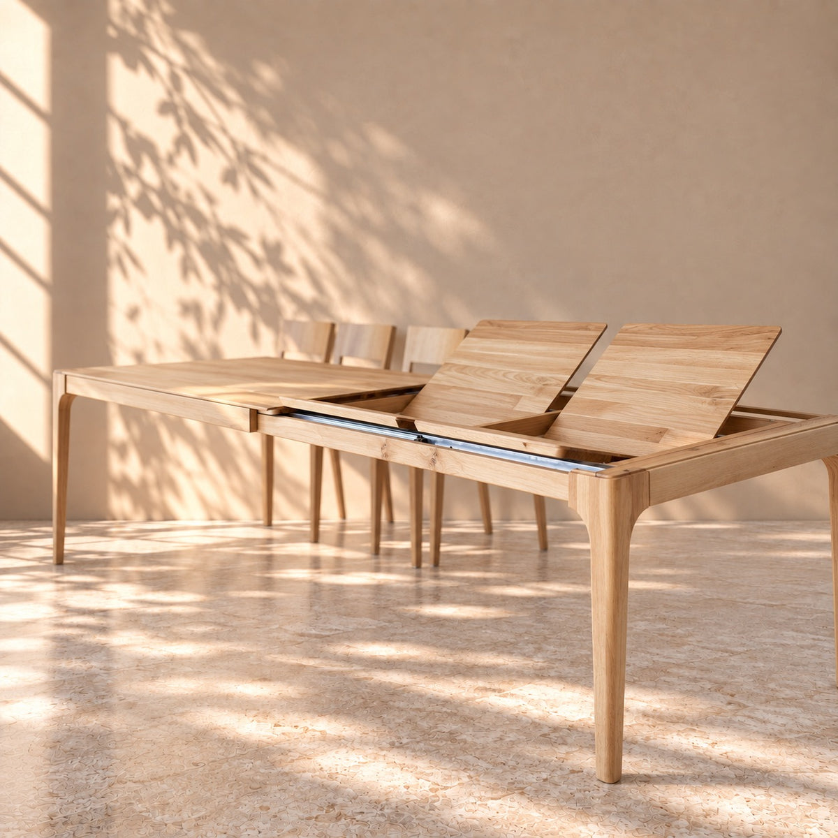 Mesa de comedor extensible madera maciza de haya CREATIV | VESKOR