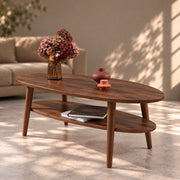 Mesa de centro de madera maciza de Nogal Ella | VESKOR