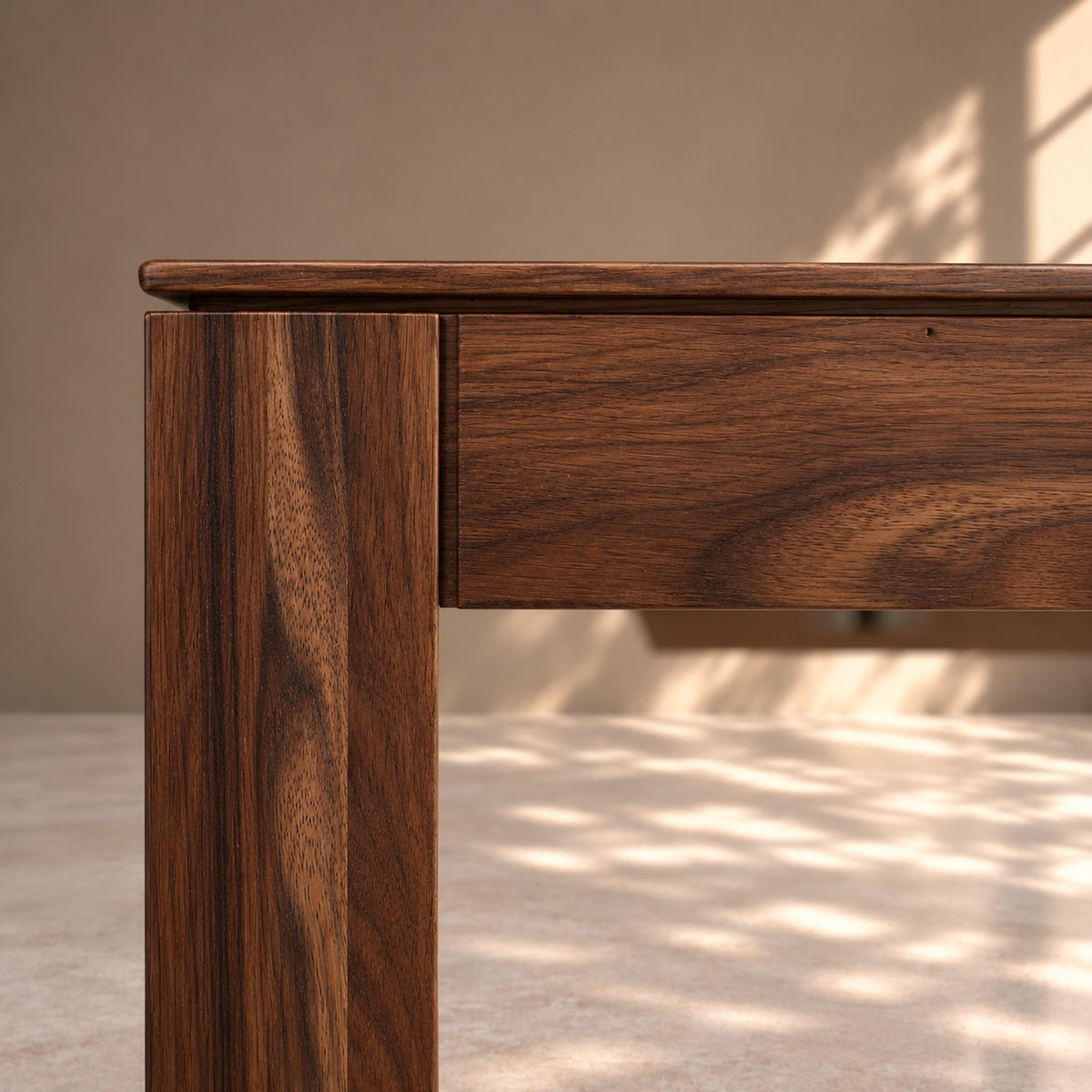 Mesa de comedor de madera maciza de Nogal fija Verdi | VESKOR