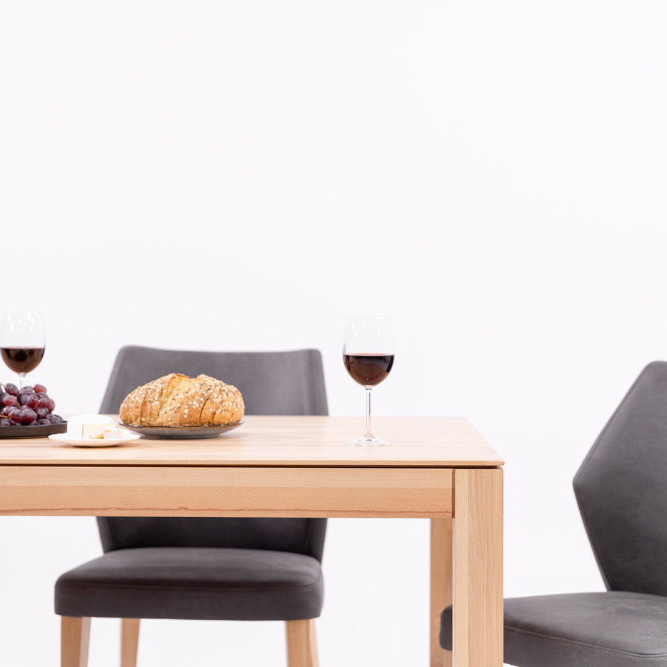 Mesa de comedor fija madera maciza de haya VERDI | VESKOR