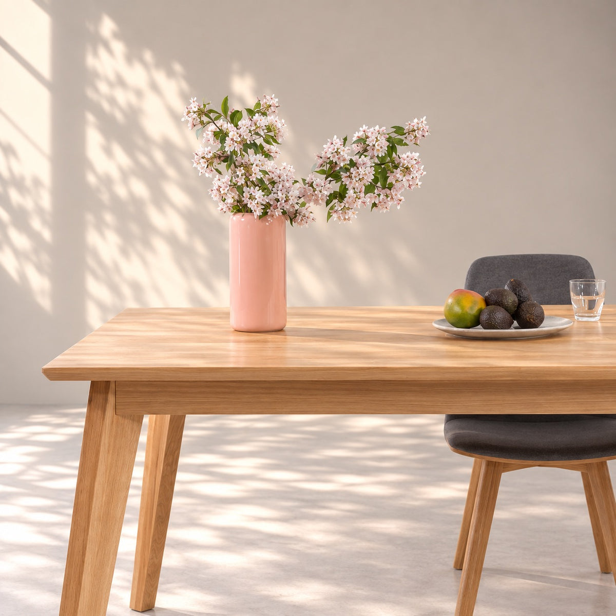 Mesa de comedor extensible madera maciza de roble KAMBIO 1 | VESKOR