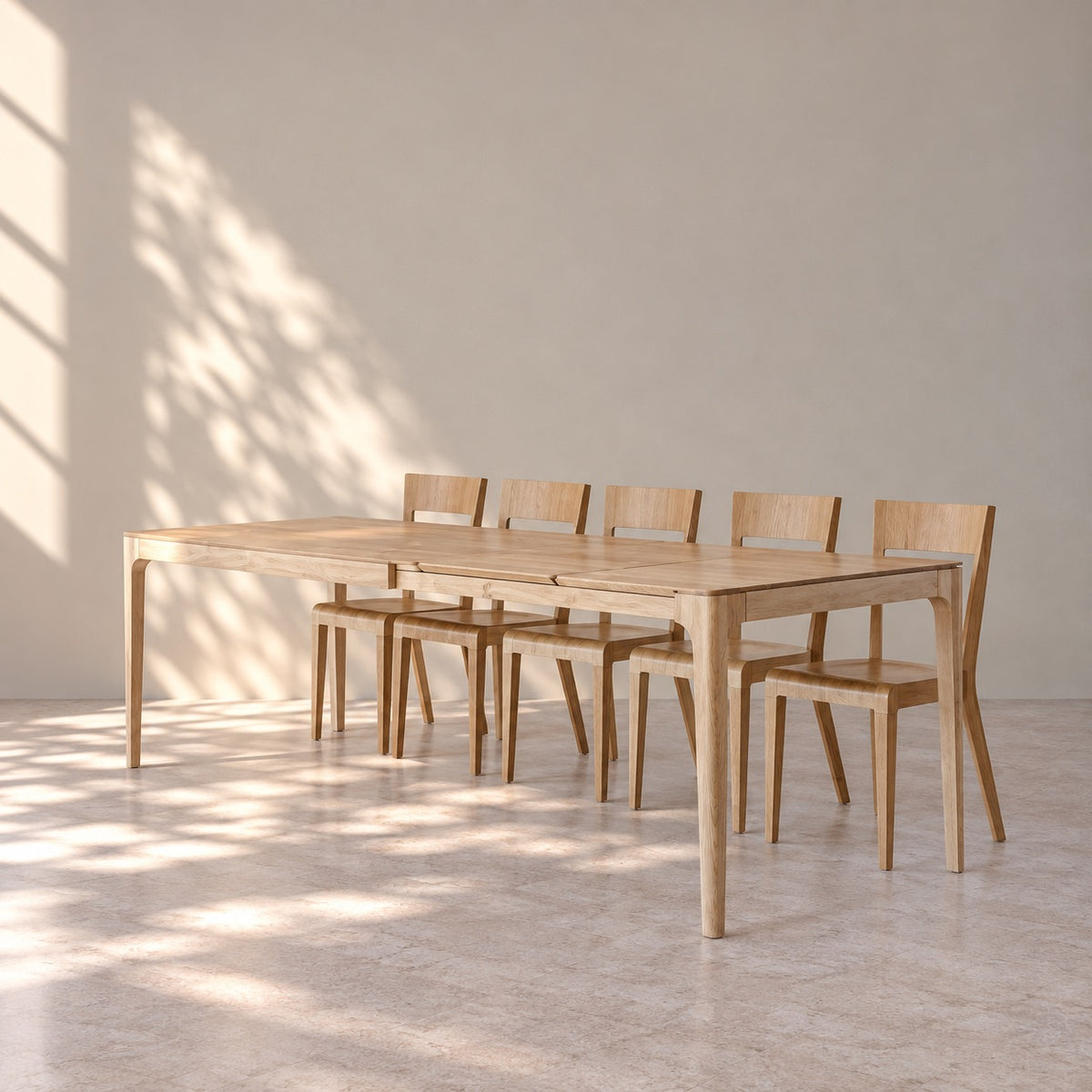 Mesa de comedor extensible madera maciza de roble CREATIV | VESKOR