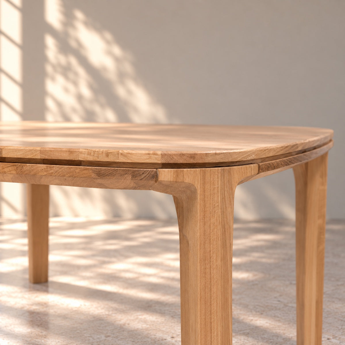 Mesa de comedor fija madera maciza de roble IKONA | VESKOR