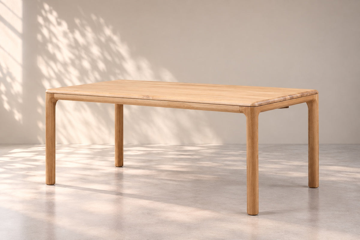 Mesa de comedor de madera maciza de Roble fija Mondo | VESKOR