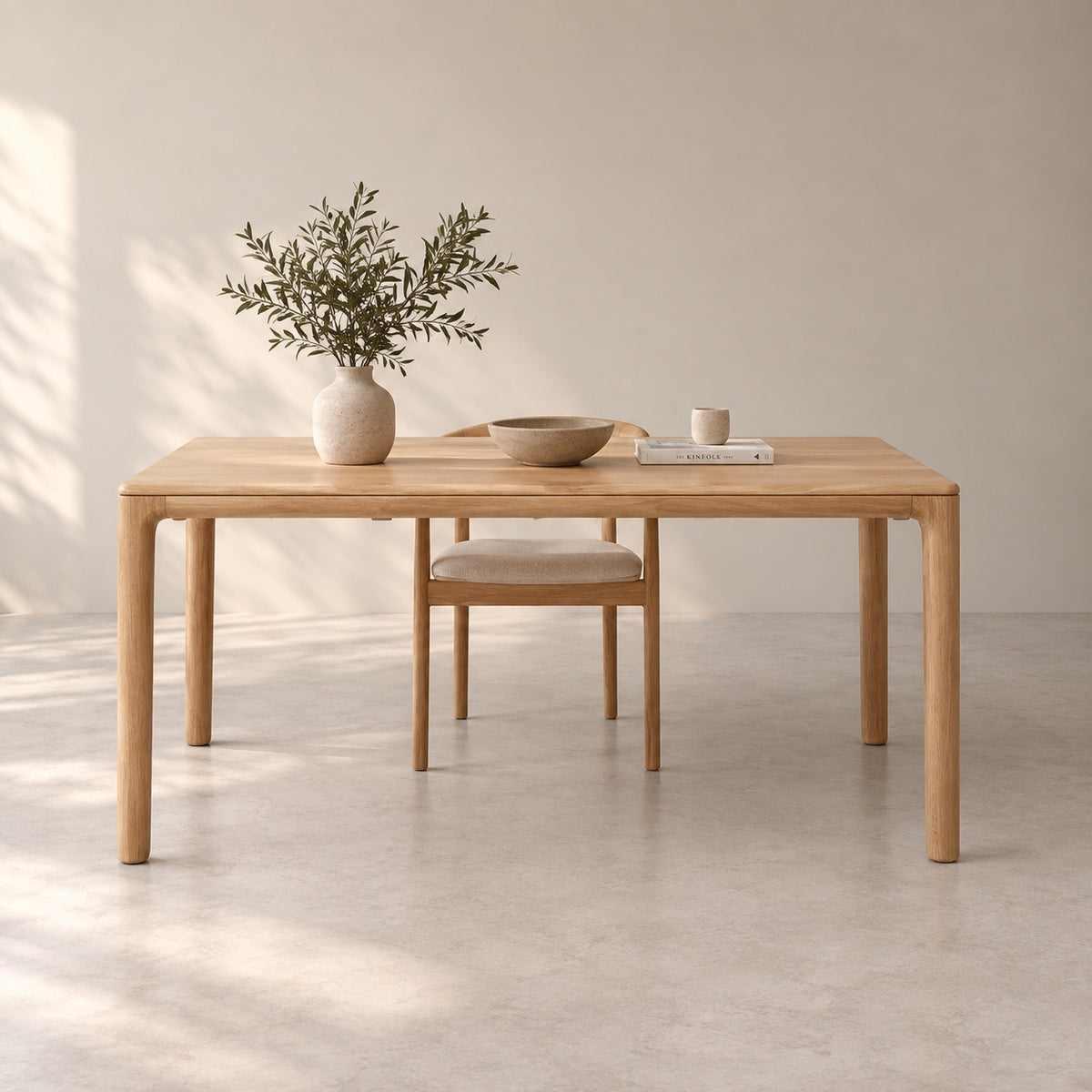 Mesa de comedor de madera maciza de Roble fija Mondo | VESKOR
