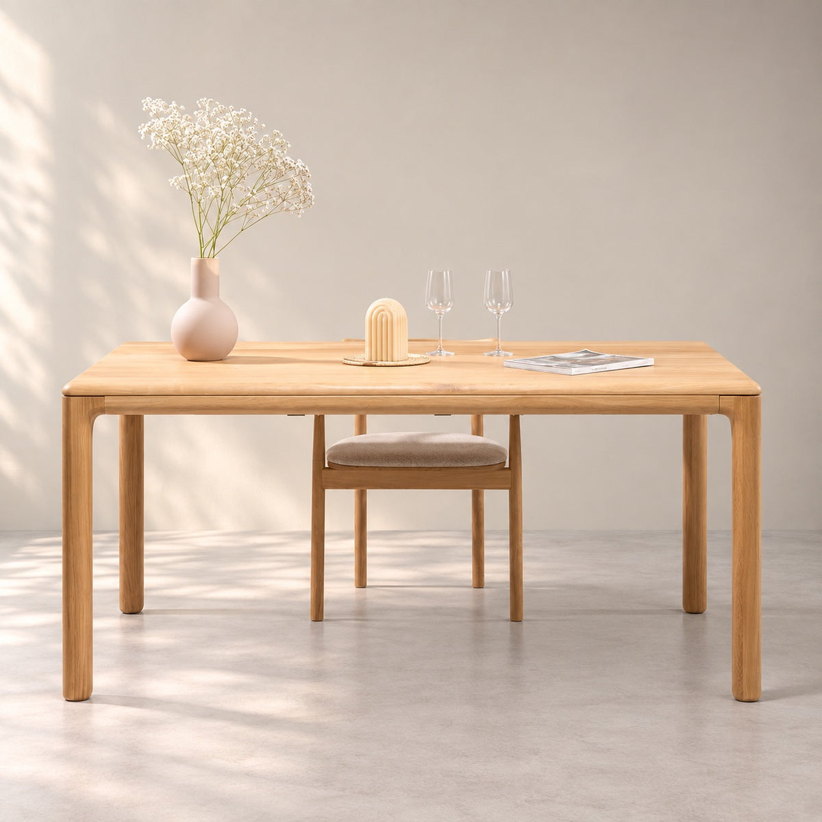 Mondo extendable solid oak dining table | VESKOR