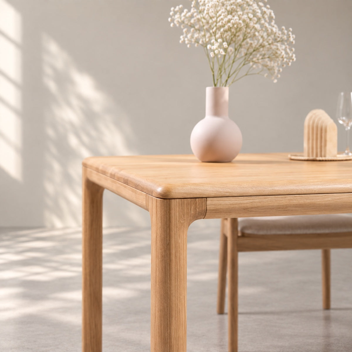 Mesa de comedor de madera maciza de Roble extensible Mondo | VESKOR