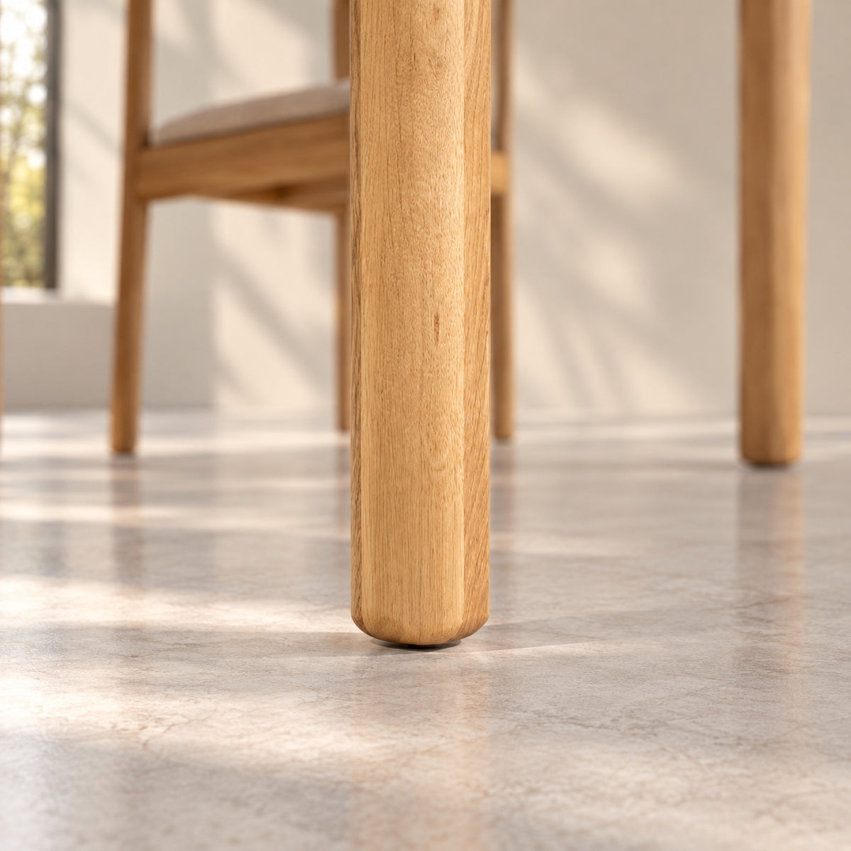Mesa de comedor de madera maciza de Roble fija Mondo | VESKOR
