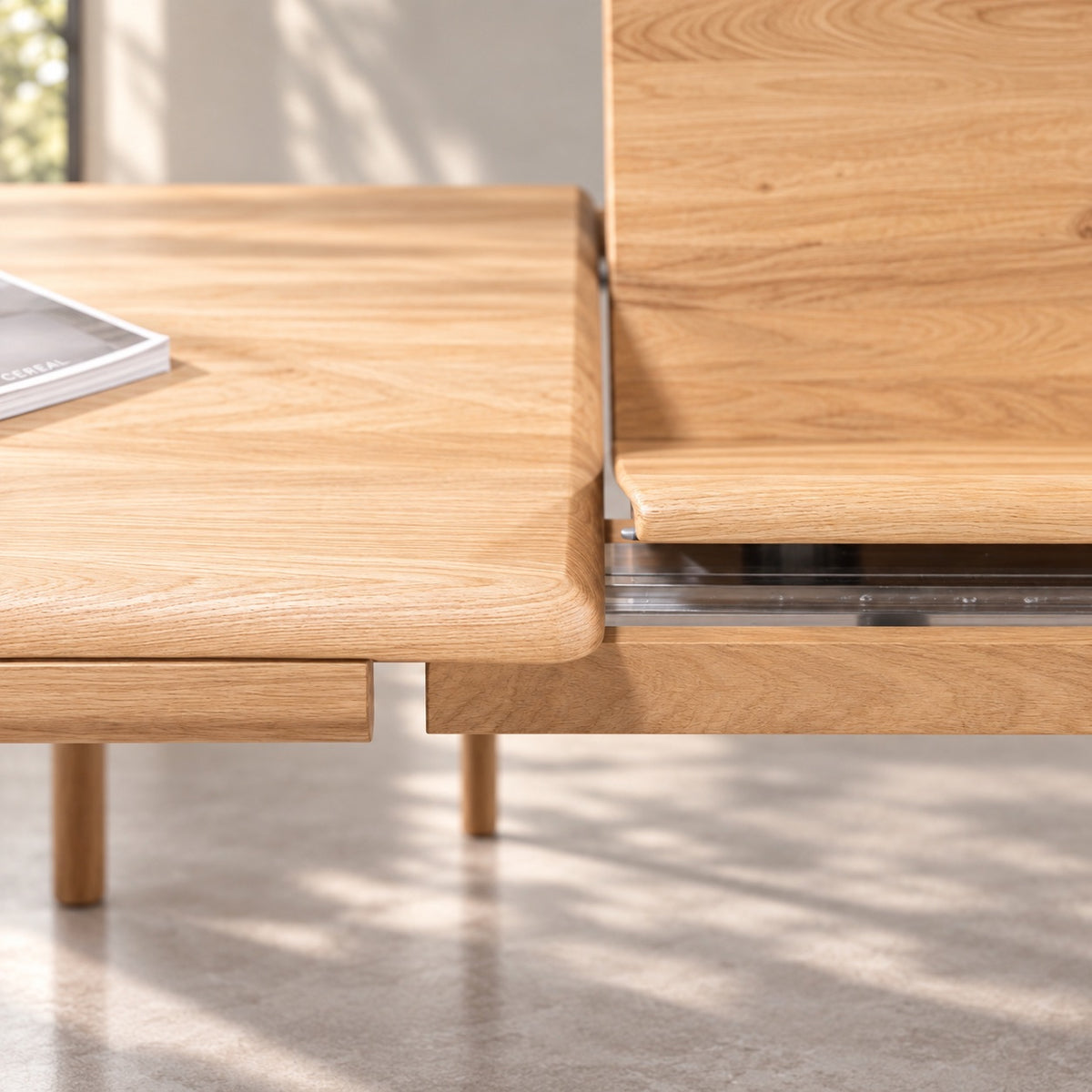 Mesa de comedor de madera maciza de Roble extensible Mondo | VESKOR