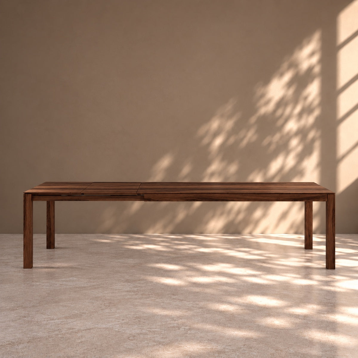 Mesa de comedor de madera maciza de Nogal extensible Verdi | VESKOR