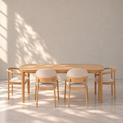 Mesa de comedor extensible madera maciza roble IKONA | VESKOR