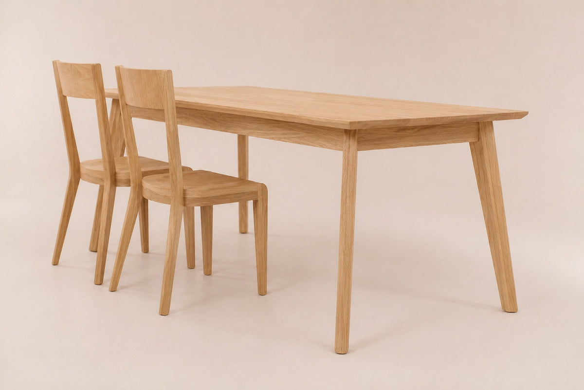 Mesa de comedor fija madera maciza de haya PREMIER | VESKOR