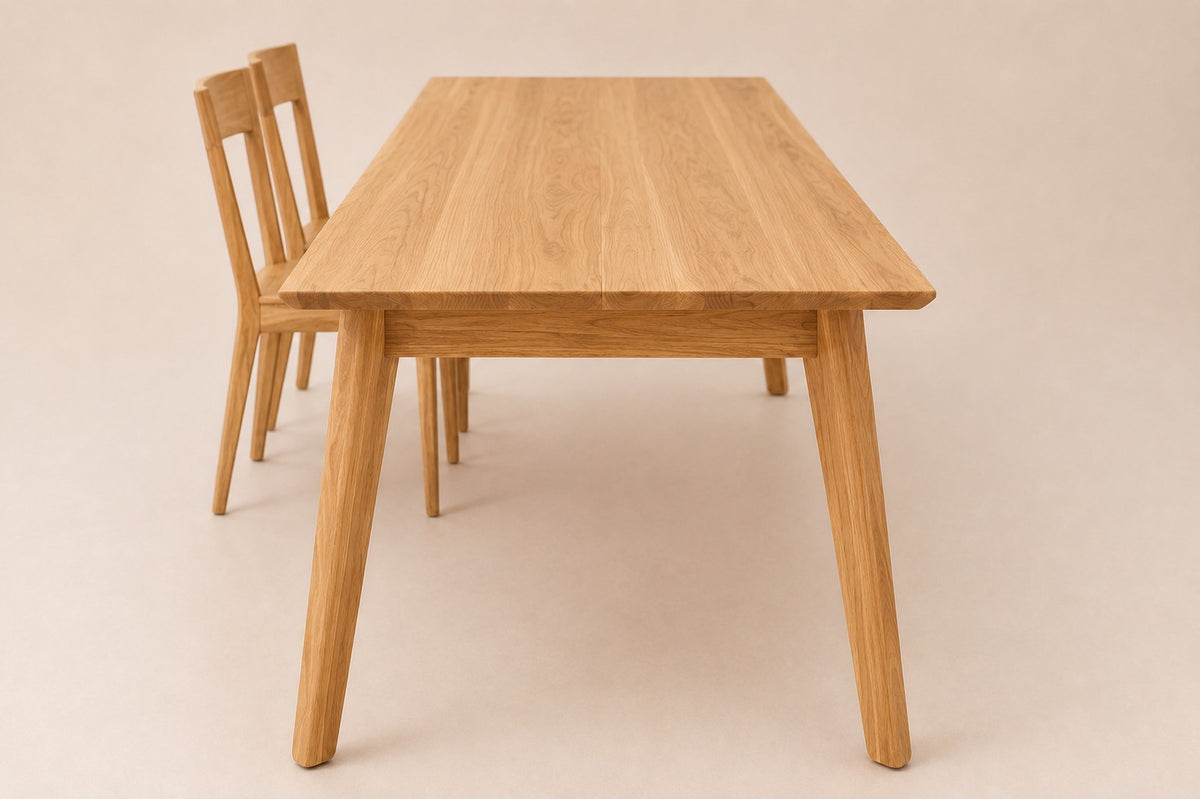 Mesa de comedor fija madera maciza de haya PREMIER | VESKOR