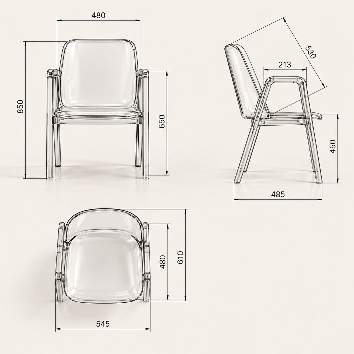 Set of 2 or 4 solid oak wood chairs Chill | VESKOR