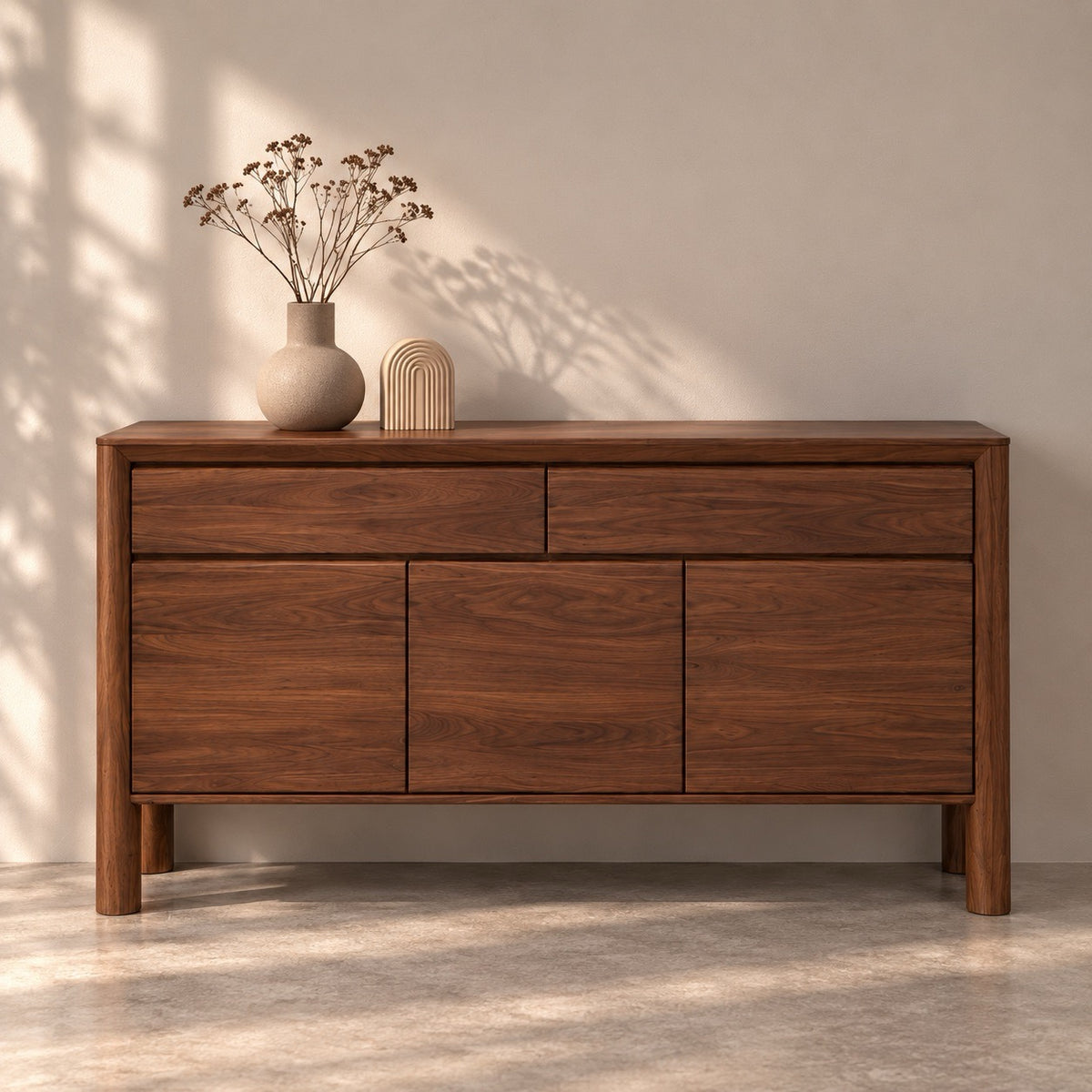 Aparador de madera maciza de Nogal Dita 90 | VESKOR