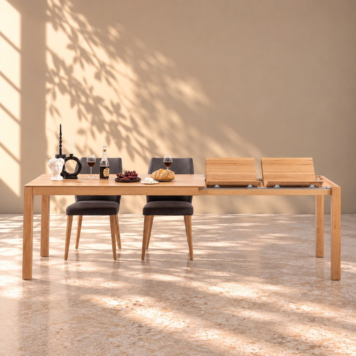 Mesa de comedor extensible madera maciza de haya VERDI | VESKOR