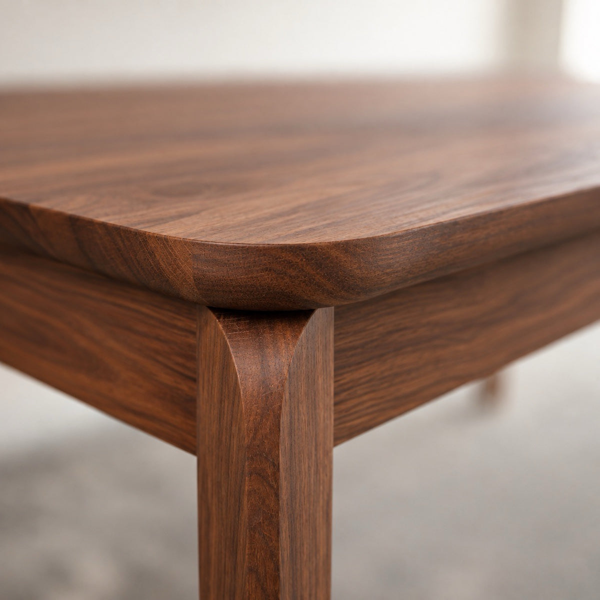 Mesa de comedor de madera maciza de nogal fija Golf | VESKOR