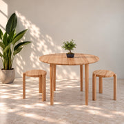 Mesa de comedor de madera maciza de haya fija Bond | VESKOR
