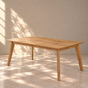 Mesa de comedor de madera maciza de roble fija Kambio | VESKOR