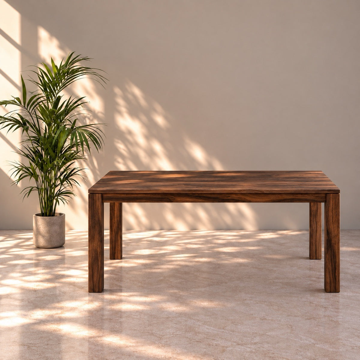 Mesa de comedor de madera maciza de nogal extensible Lux 2020 | VESKOR