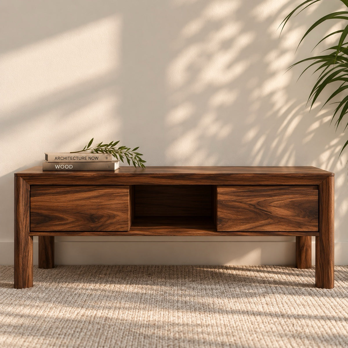 Mueble de TV de madera maciza de Nogal Dita | VESKOR
