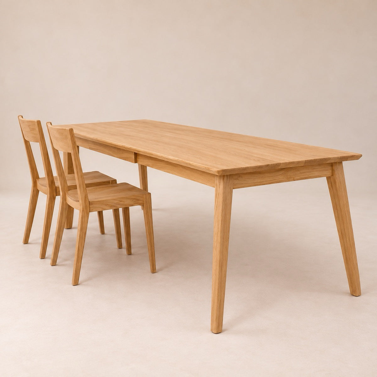 Mesa de comedor de madera maciza de haya extensible Premier | VESKOR
