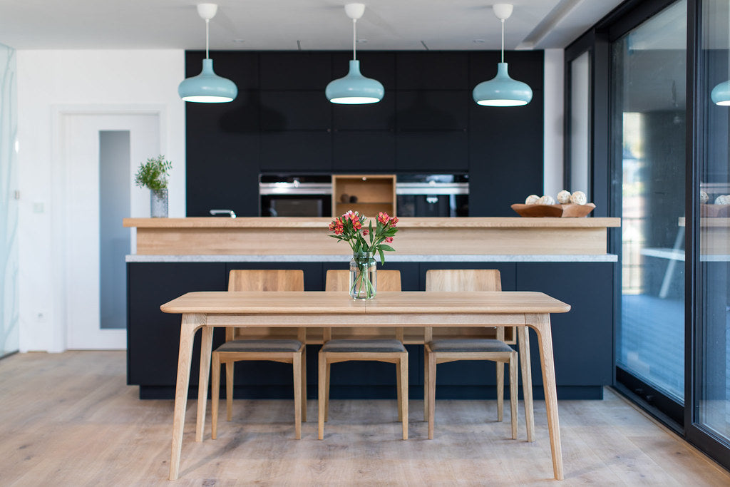 Mesa de comedor fija madera maciza de haya TOKIO | VESKOR
