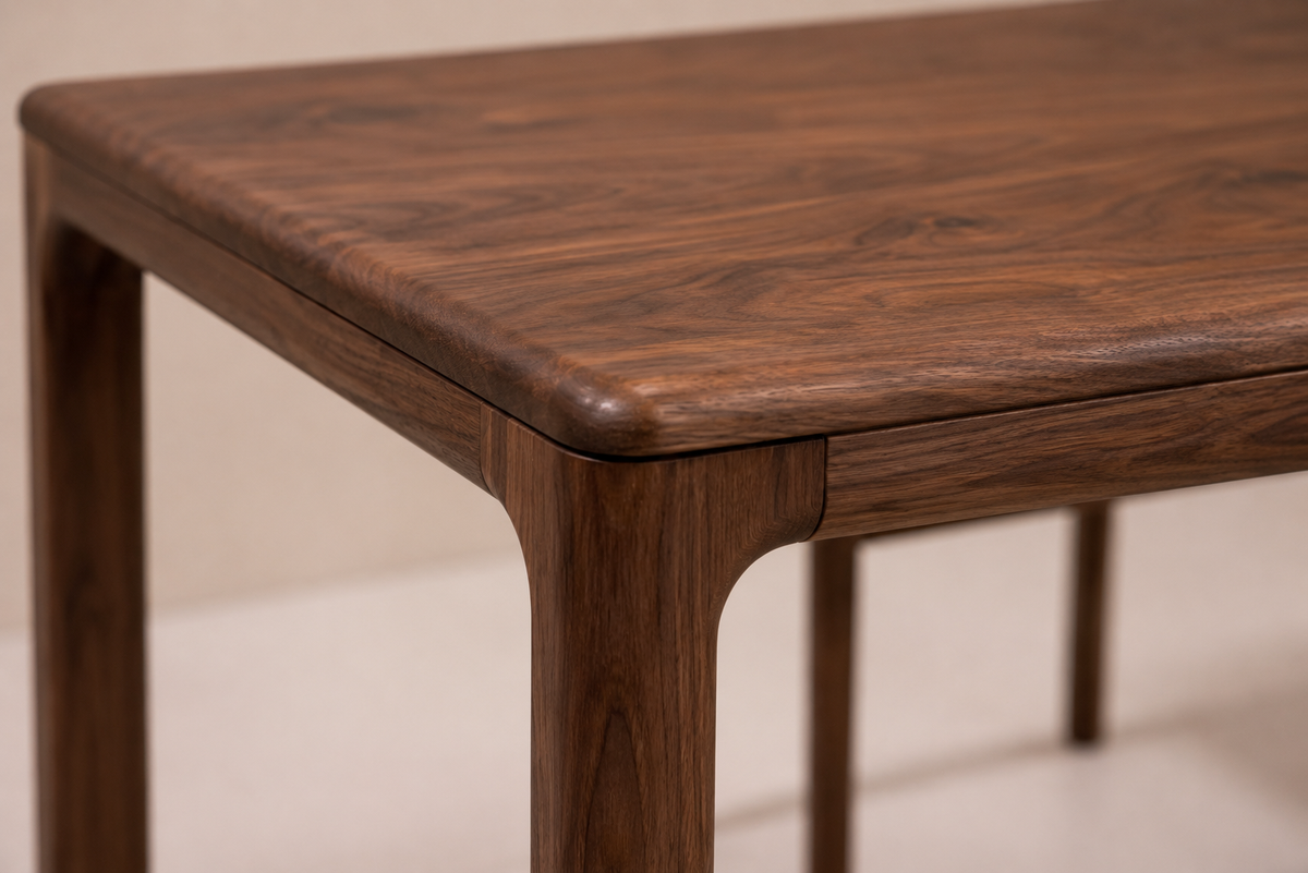 Mesa de comedor de madera maciza de Nogal extensible Mondo | VESKOR
